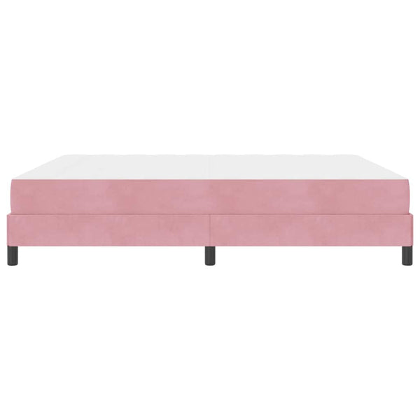 vidaXL Box Spring Bed with Mattress Pink 180 x 210 cm Fabric