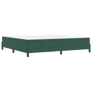 vidaXL Box Spring Bed with Mattress Dark Green 200 x 210 cm Fabric