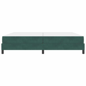 vidaXL Box Spring Bed with Mattress Dark Green 200 x 210 cm Fabric