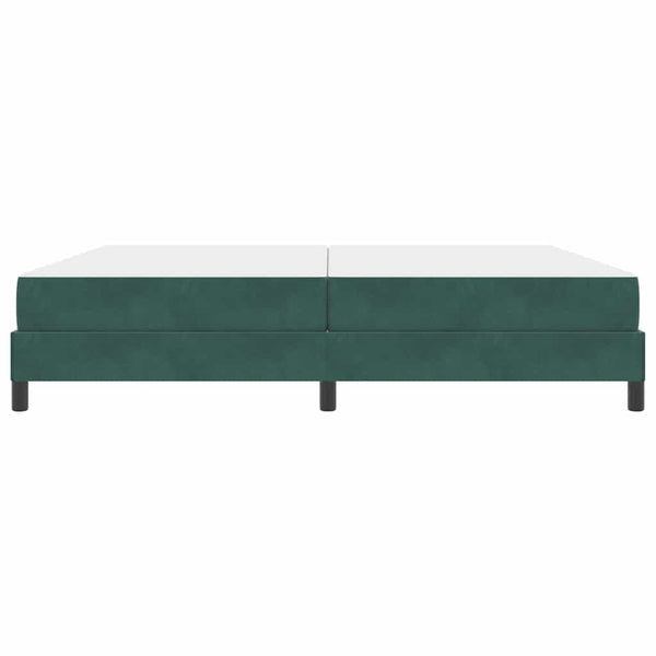 vidaXL Box Spring Bed with Mattress Dark Green 200 x 210 cm Fabric