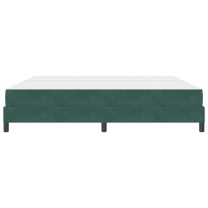 vidaXL Box Spring Bed with Mattress Dark Green 200 x 210 cm Fabric