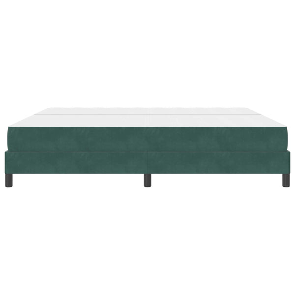 vidaXL Box Spring Bed with Mattress Dark Green 200 x 210 cm Fabric