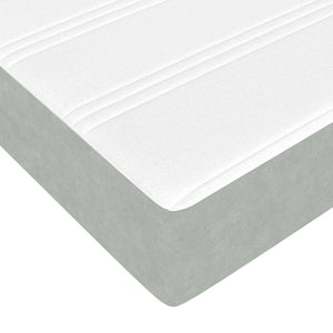 vidaXL Box Spring Bed with Mattress Light Gray 80 x 220 cm Fabric