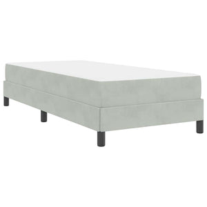 vidaXL Box Spring Bed with Mattress Light Gray 80 x 220 cm Fabric