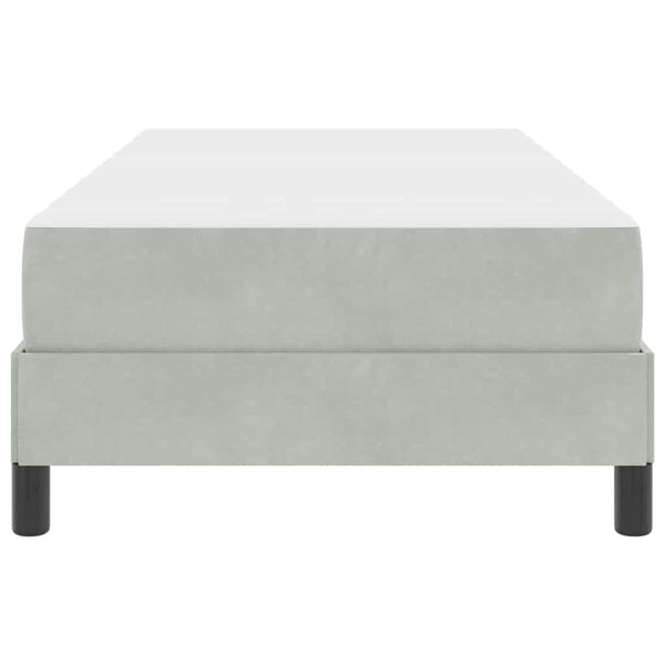 vidaXL Box Spring Bed with Mattress Light Gray 80 x 220 cm Fabric