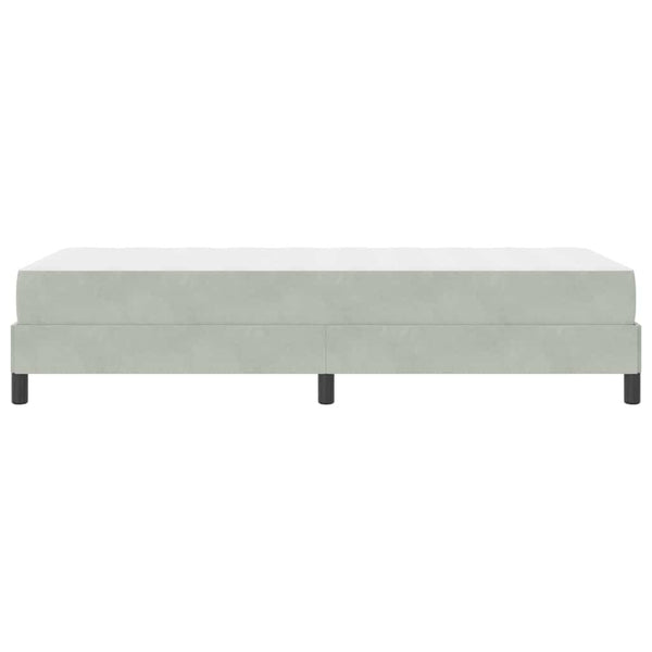 vidaXL Box Spring Bed with Mattress Light Gray 80 x 220 cm Fabric