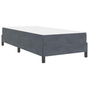 vidaXL Box Spring Bed with Mattress Dark Grey 80 x 220 cm Fabric