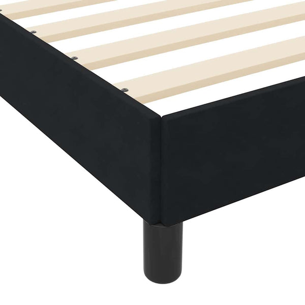 vidaXL Box Spring Bed with Mattress Black 80 x 220 cm Fabric