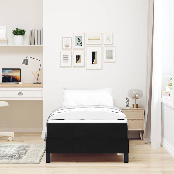 vidaXL Box Spring Bed with Mattress Black 80 x 220 cm Fabric