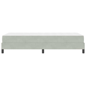 vidaXL Box Spring Bed with Mattress Light Grey 90 x 220 cm Fabric
