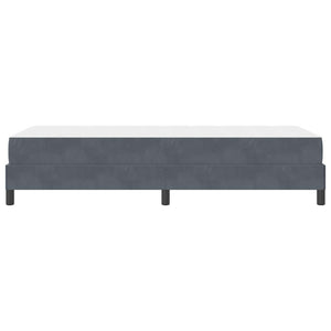 vidaXL Box Spring Bed with Mattress Dark Grey 90 x 220 cm Fabric