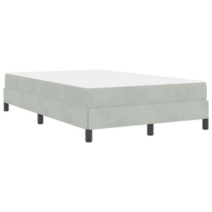 vidaXL Box Spring Bed with Mattress Light Grey 120 x 220 cm Fabric