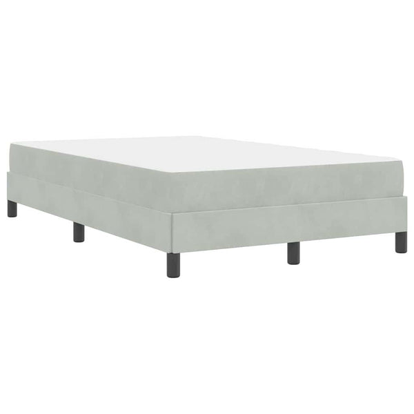 vidaXL Box Spring Bed with Mattress Light Grey 120 x 220 cm Fabric