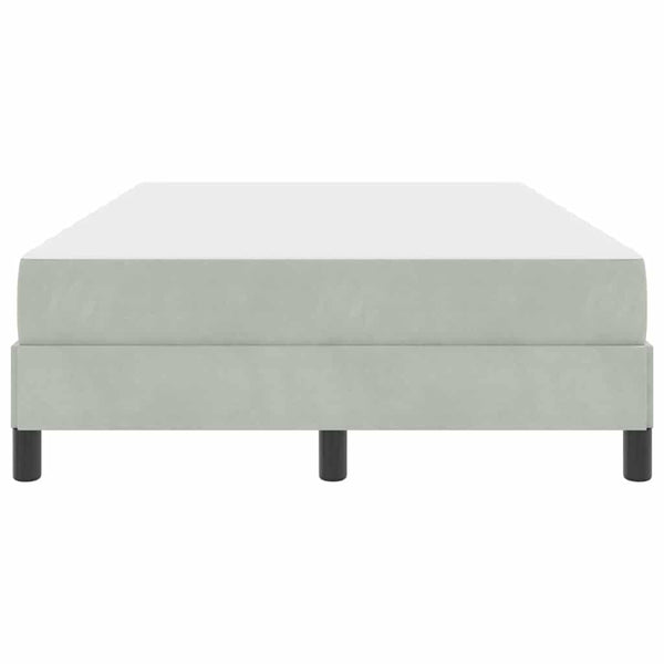 vidaXL Box Spring Bed with Mattress Light Grey 120 x 220 cm Fabric