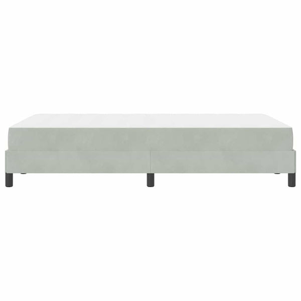 vidaXL Box Spring Bed with Mattress Light Grey 120 x 220 cm Fabric