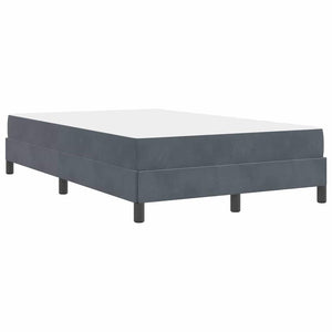 vidaXL Box Spring Bed with Mattress Dark Gray 120 x 220 cm Fabric