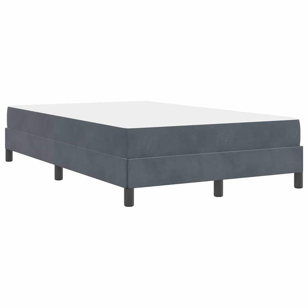 vidaXL Box Spring Bed with Mattress Dark Gray 120 x 220 cm Fabric