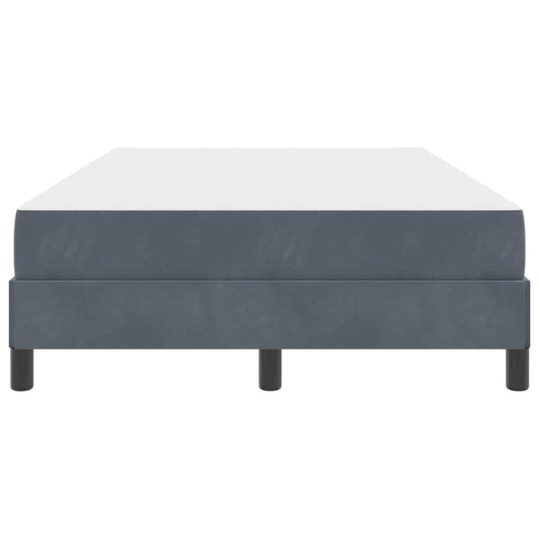 vidaXL Box Spring Bed with Mattress Dark Gray 120 x 220 cm Fabric