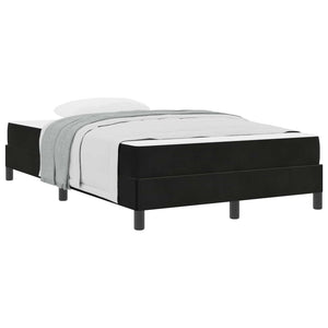 vidaXL Box Spring Bed with Mattress Black 120 x 220 cm Fabric