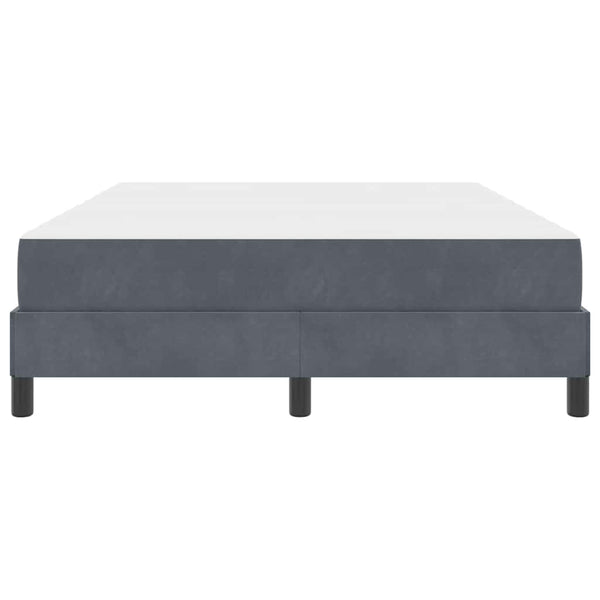vidaXL Box Spring Bed with Mattress Dark Grey 140 x 220 cm Fabric