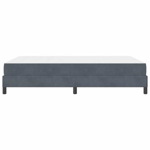 vidaXL Box Spring Bed with Mattress Dark Grey 140 x 220 cm Fabric