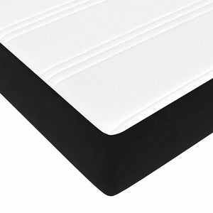 vidaXL Box Spring Bed with Mattress Black 140 x 220 cm Fabric
