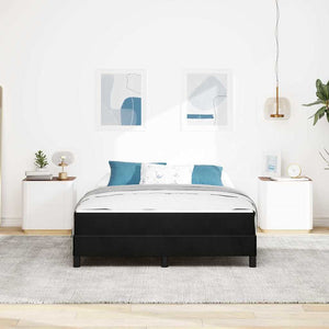 vidaXL Box Spring Bed with Mattress Black 140 x 220 cm Fabric