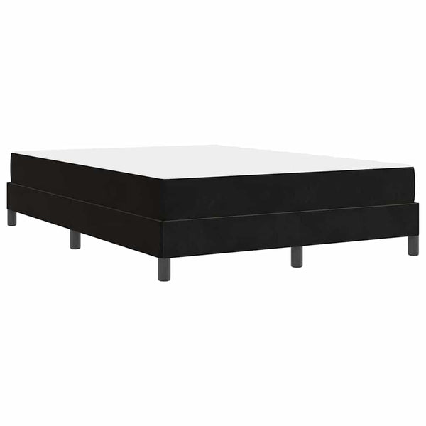 vidaXL Box Spring Bed with Mattress Black 140 x 220 cm Fabric