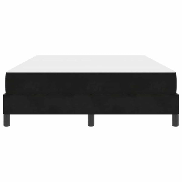 vidaXL Box Spring Bed with Mattress Black 140 x 220 cm Fabric