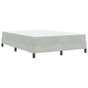 vidaXL Box Spring Bed with Mattress Light Gray 160 x 220 cm Fabric