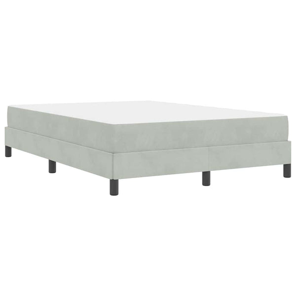 vidaXL Box Spring Bed with Mattress Light Gray 160 x 220 cm Fabric