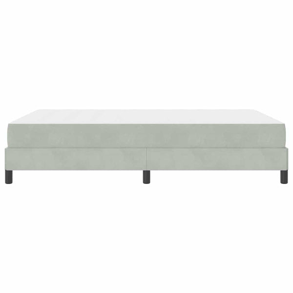 vidaXL Box Spring Bed with Mattress Light Gray 160 x 220 cm Fabric