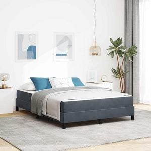 vidaXL Box Spring Bed with Mattress Dark Grey 160 x 220 cm Fabric