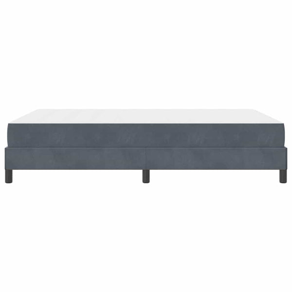 vidaXL Box Spring Bed with Mattress Dark Grey 160 x 220 cm Fabric