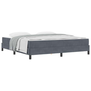 vidaXL Box Spring Bed with Mattress Dark Grey 180 x 220 cm Fabric