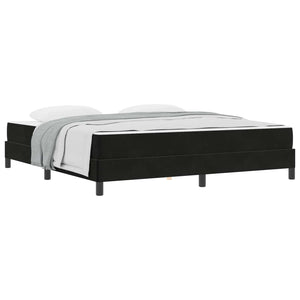 vidaXL Box spring bed with mattress Black 180 x 220 cm Fabric