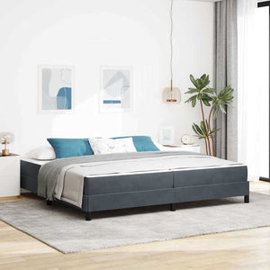 vidaXL Box Spring Bed with Mattress Dark Grey 200 x 220 cm Fabric