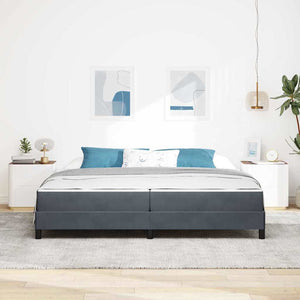 vidaXL Box Spring Bed with Mattress Dark Grey 200 x 220 cm Fabric