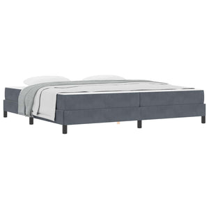 vidaXL Box Spring Bed with Mattress Dark Grey 200 x 220 cm Fabric