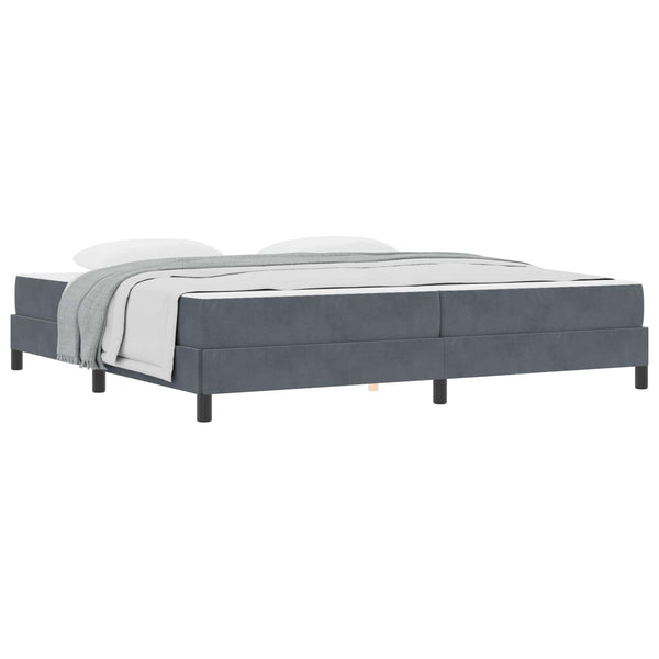 vidaXL Box Spring Bed with Mattress Dark Grey 200 x 220 cm Fabric
