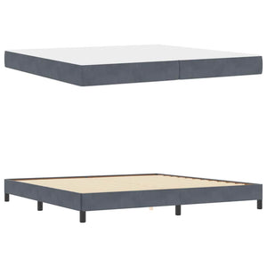 vidaXL Box Spring Bed with Mattress Dark Grey 200 x 220 cm Fabric