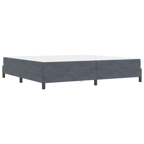 vidaXL Box Spring Bed with Mattress Dark Grey 200 x 220 cm Fabric