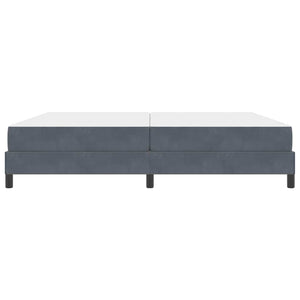vidaXL Box Spring Bed with Mattress Dark Grey 200 x 220 cm Fabric