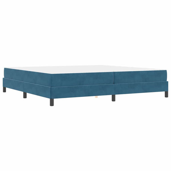 vidaXL Box Spring Bed with Mattress Dark Blue 200 x 220 cm Fabric