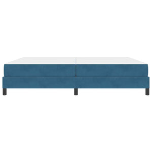 vidaXL Box Spring Bed with Mattress Dark Blue 200 x 220 cm Fabric