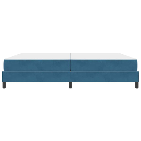vidaXL Box Spring Bed with Mattress Dark Blue 200 x 220 cm Fabric