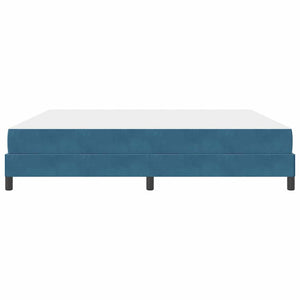 vidaXL Box Spring Bed with Mattress Dark Blue 200 x 220 cm Fabric