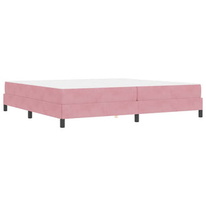 vidaXL Box Spring Bed with Mattress Pink 200 x 220 cm Fabric