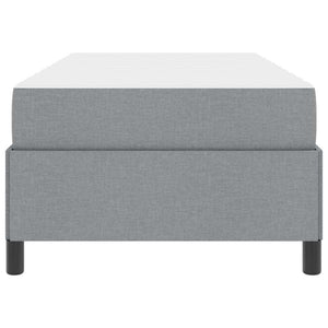 vidaXL Fabric Box Spring Bed Light Grey 80 x 200 cm