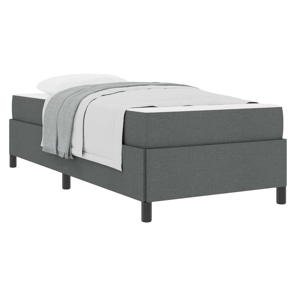 vidaXL Dark Grey Box Spring Bed 80 x 200 cm Fabric